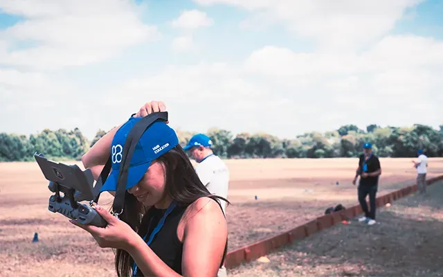 Práctica de vuelo en campo