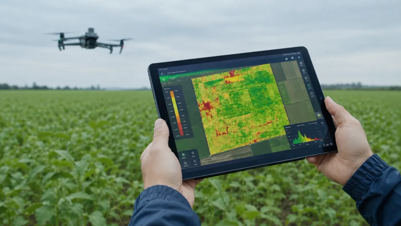 Análisis Multiespectral de Cultivos con Drones · Online